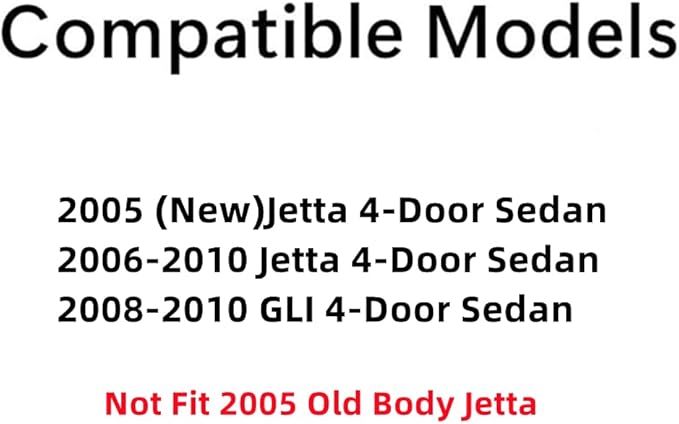 Driver Left Side Rear Vent Window Vent Glass Compatible with Volkswagen Jetta 2006-2010 / GLI 2008-2010 Models Only for 4 Door Sedan