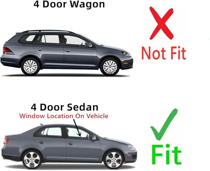 Passenger Right Side Front Door Window Door Glass Compatible with Volkswagen Jetta 4 Door Sedan 2011-2018 Models