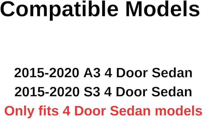 Tempered Driver Left Side Front Door Window Door Glass Compatible with Audi A3 / S3 4-Door Sedan 2015-2020 Models