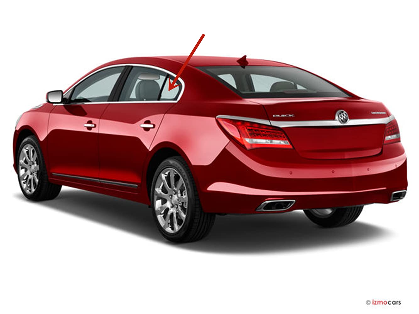 Driver Left Side Rear Vent Window Vent Glass Compatible with Buick Regal 4 Door Sedan 2011-2017 Models