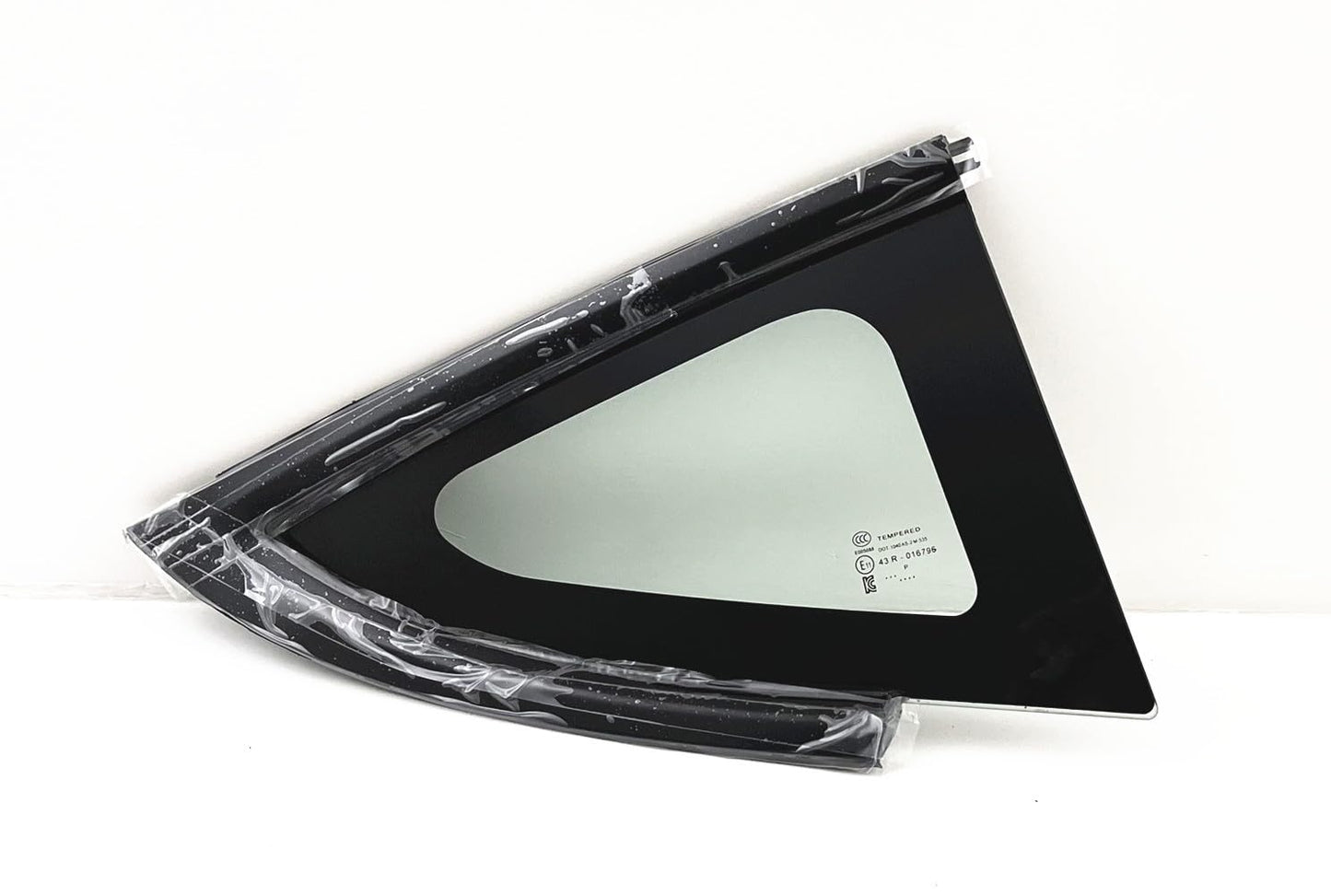 Black Moulding Style Passenger Right Side Rear Quarter Window Quarter Glass Compatible with Tesla Model 3 2017-2023 Models