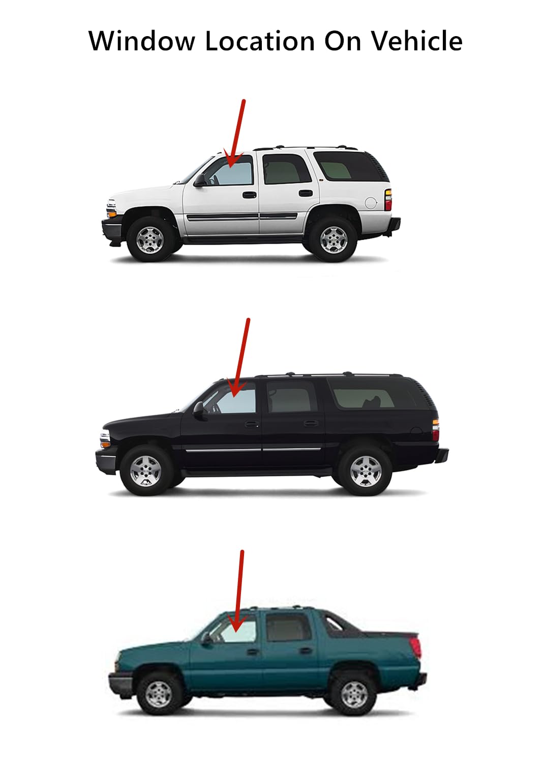 Privacy Driver Left Side Front Door Window Door Glass Compatible with Cadillac Escalade Escalade EXT Escalade ESV 2000-2006 / GMC Yukon Yukon XL 2000-2006 / Yukon Denali 2001-2006 Model