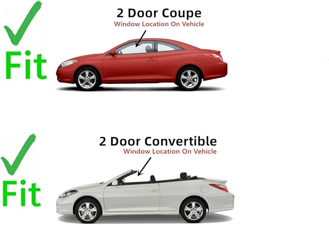 Driver Left Side Front Door Window Door Glass Compatible with Toyota Solara 2004-2008 Models
