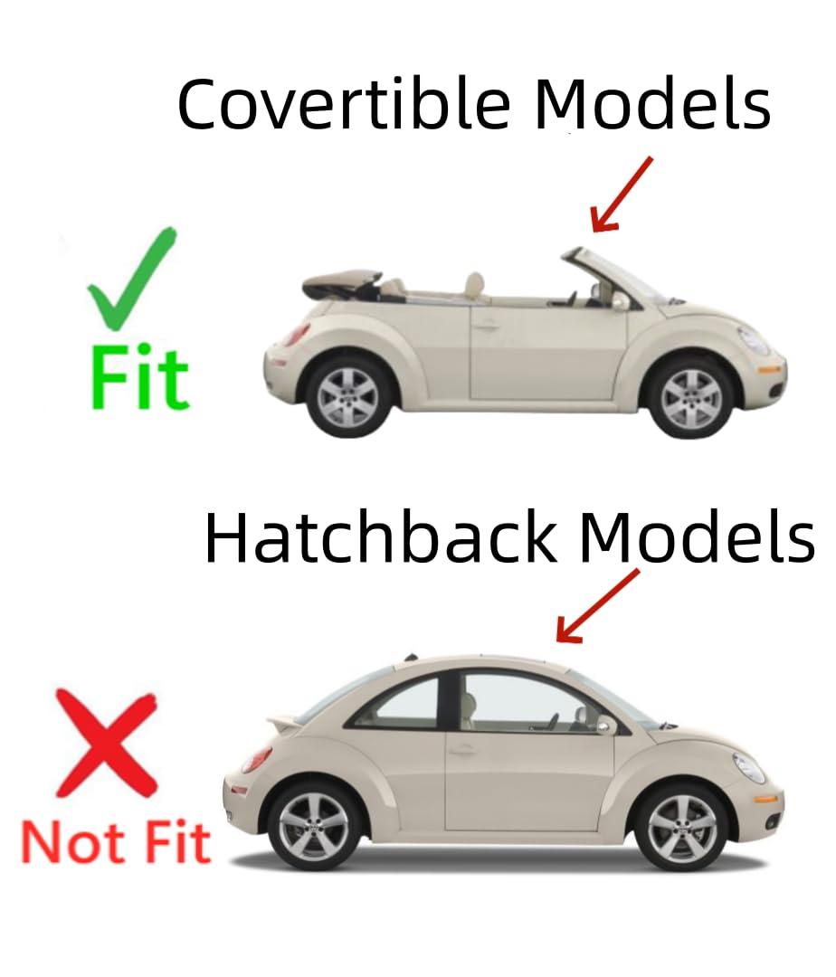 Passenger Right Side Door Glass Compatible with Volkswagen New Beetle 2 Door Convertible 2003-2010 Models