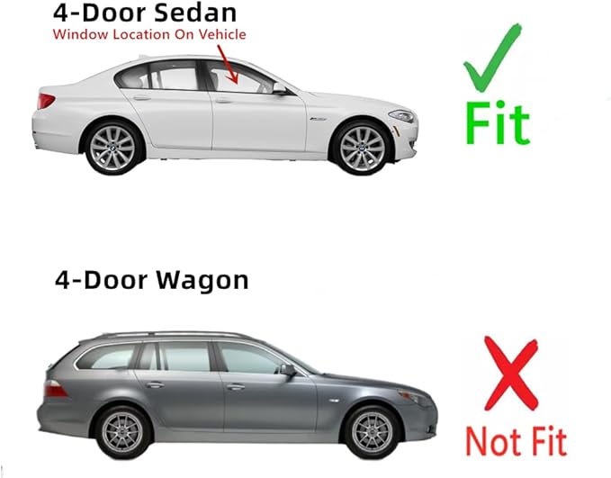 Passenger Right Side Front Door Window Door Glass Compatible with BMW 528i / 535d / 535i / 550i / M5 4 Door Sedan 2011-2016 Models