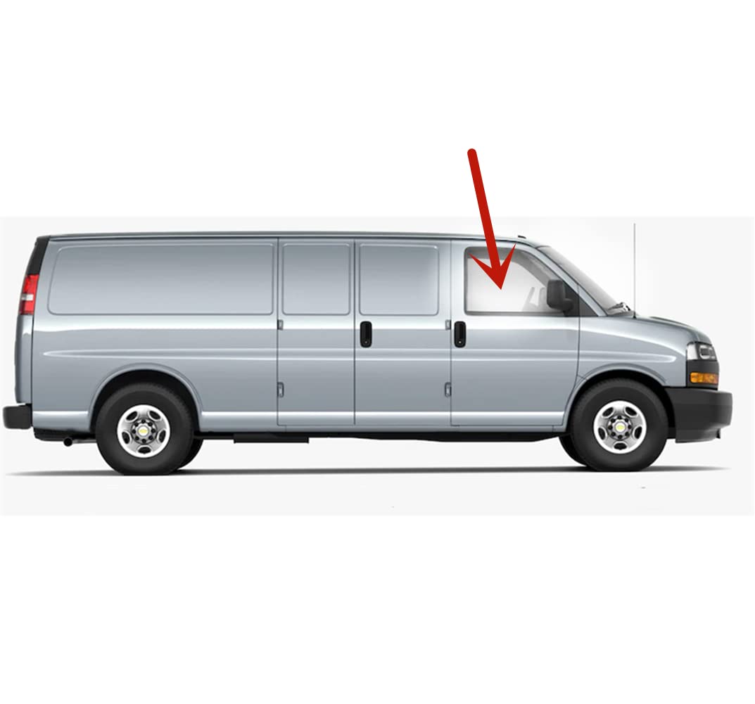 Passenger Right Side Front Door Window Door Glass Compatible with GMC Savana/Chevrolet Express 1996-2025 Models