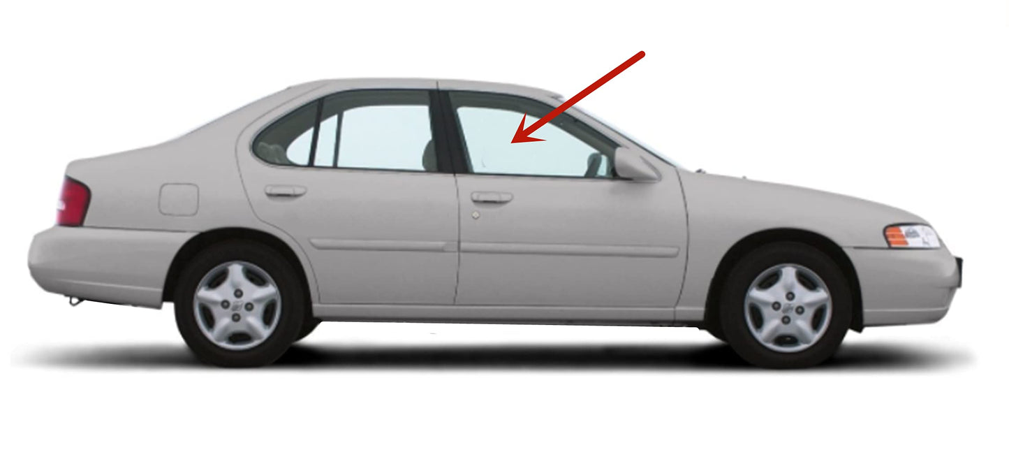 Passenger Right Side Front Door Window Door Glass Compatible with Nissan Altima 4 Door Sedan 1998-2001 Models