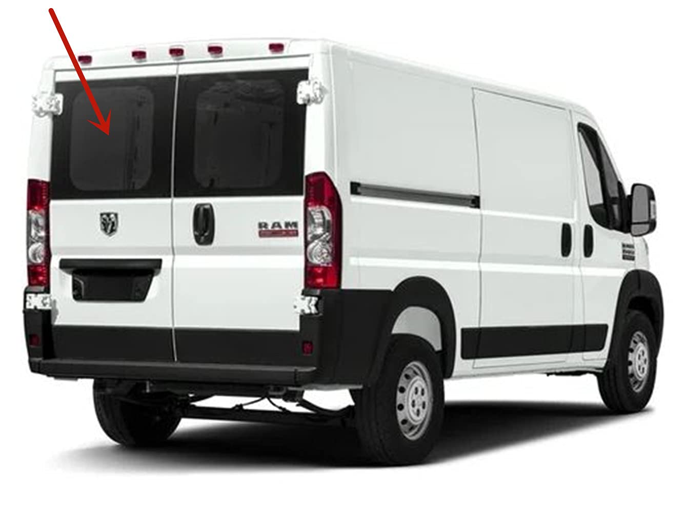 Stationary Back Window Back Glass Driver Left Side Compatible with Ram Promaster 1500 2500 3500 Cargo Van 2014-2025 Models (Not For Promaster City Van)