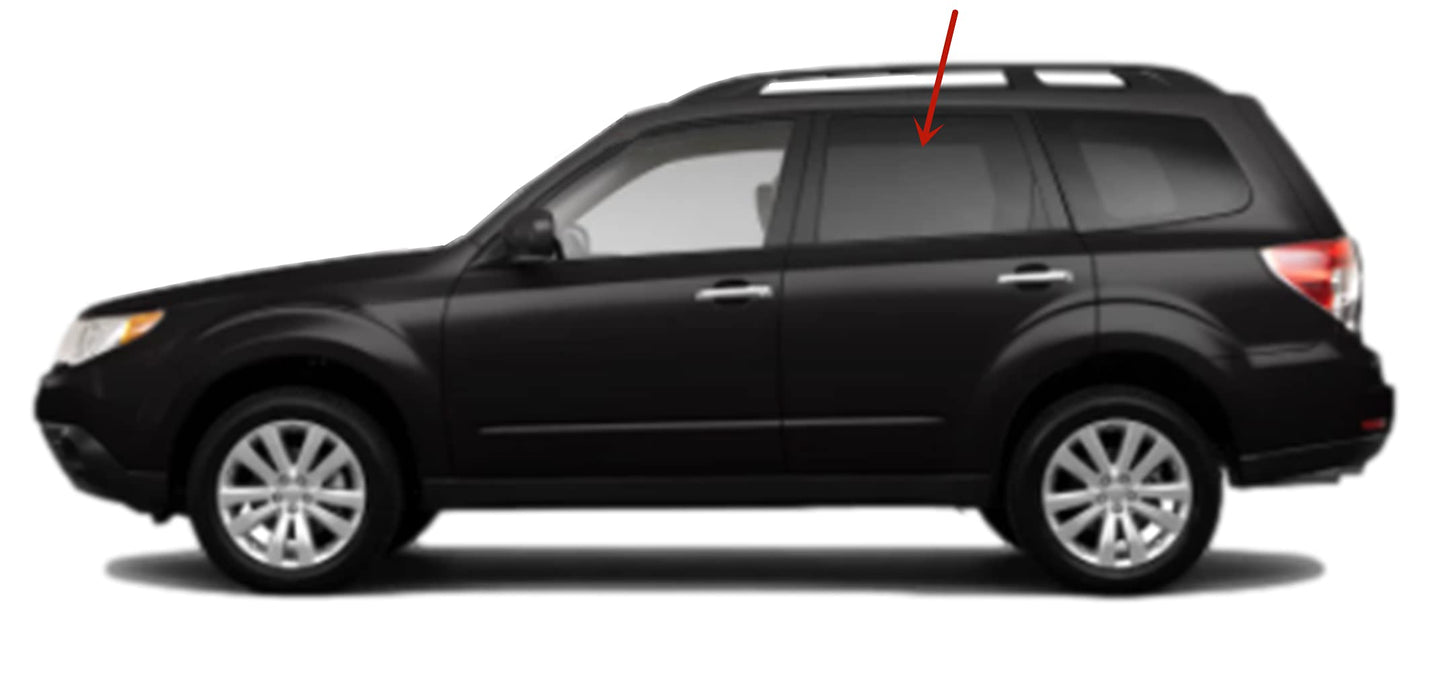Driver Left Side Rear Door Window Door Glass Compatible with Subaru Forester 2009-2013 Models