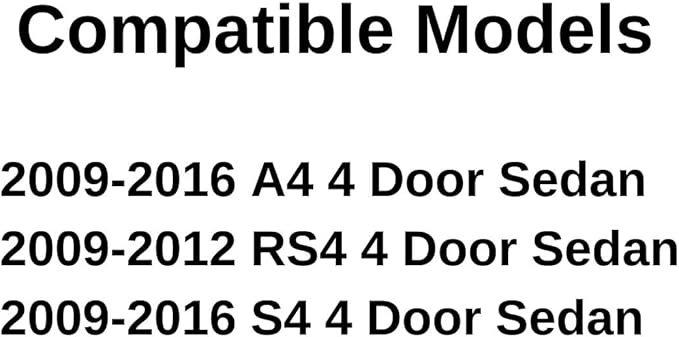 OEM Driver Left Side Rear Door Window Door Glass Compatible with Audi A4 S4 RS4 4 Door Sedan 2009-2016 Model