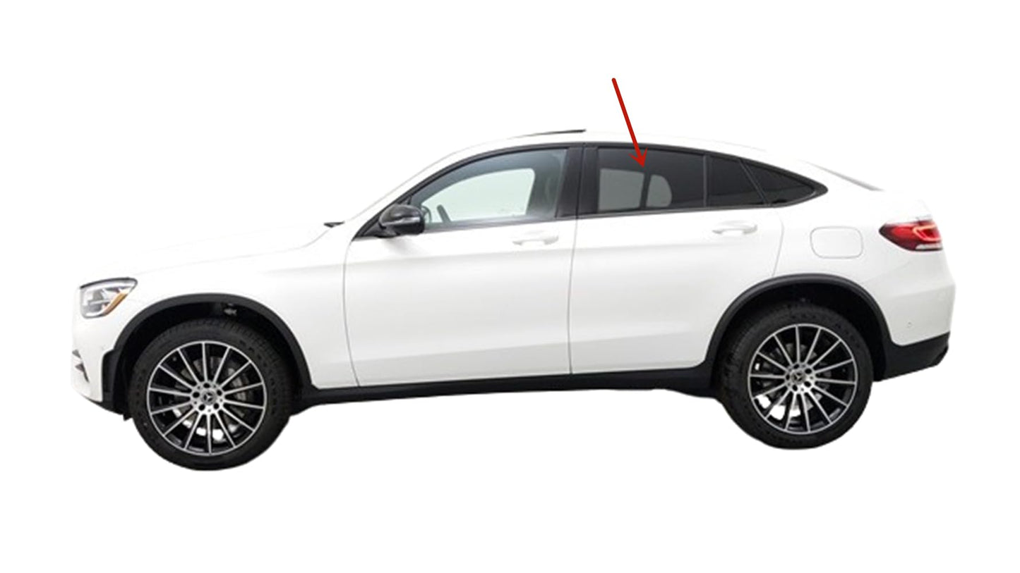 Privacy Driver Left Side Rear Door Window Door Glass Compatible with Mercedes Benz GLC300 / GLC350e / GLC43 AMG / GLC63 AMG 4 Door Coupe 2017-2022 Models