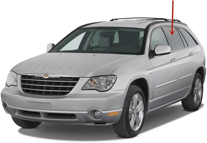 Driver Left Side Rear Door Window Door Glass Compatible with Chrysler Pacifica 2004-2008 Models