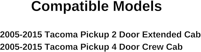 Driver Left Side Front Door Window Door Glass Compatible with Toyota Tacoma Pickup Extended Cab / Crew Cab 2005-2015 Models