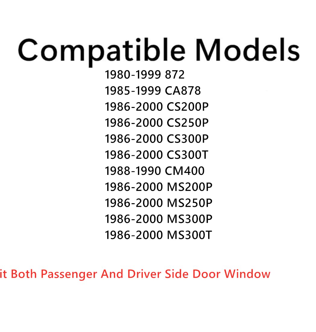 Tempered Passenger Right Or Driver Left Side Door Window Glass Compatible with Mack 872 CA878 CS200P CS250P CS300P CS300T CM400 MX200P MS250P MS300P MS300T 1986-2000 Models