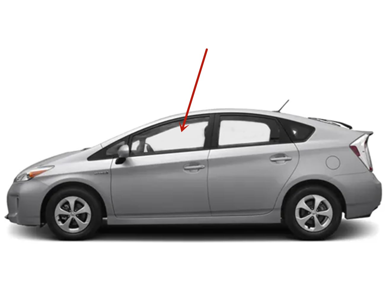 Driver Left Side Front Door Window Door Glass Compatible with Toyota Prius 4 Door Hatchback 2010-2015 Models