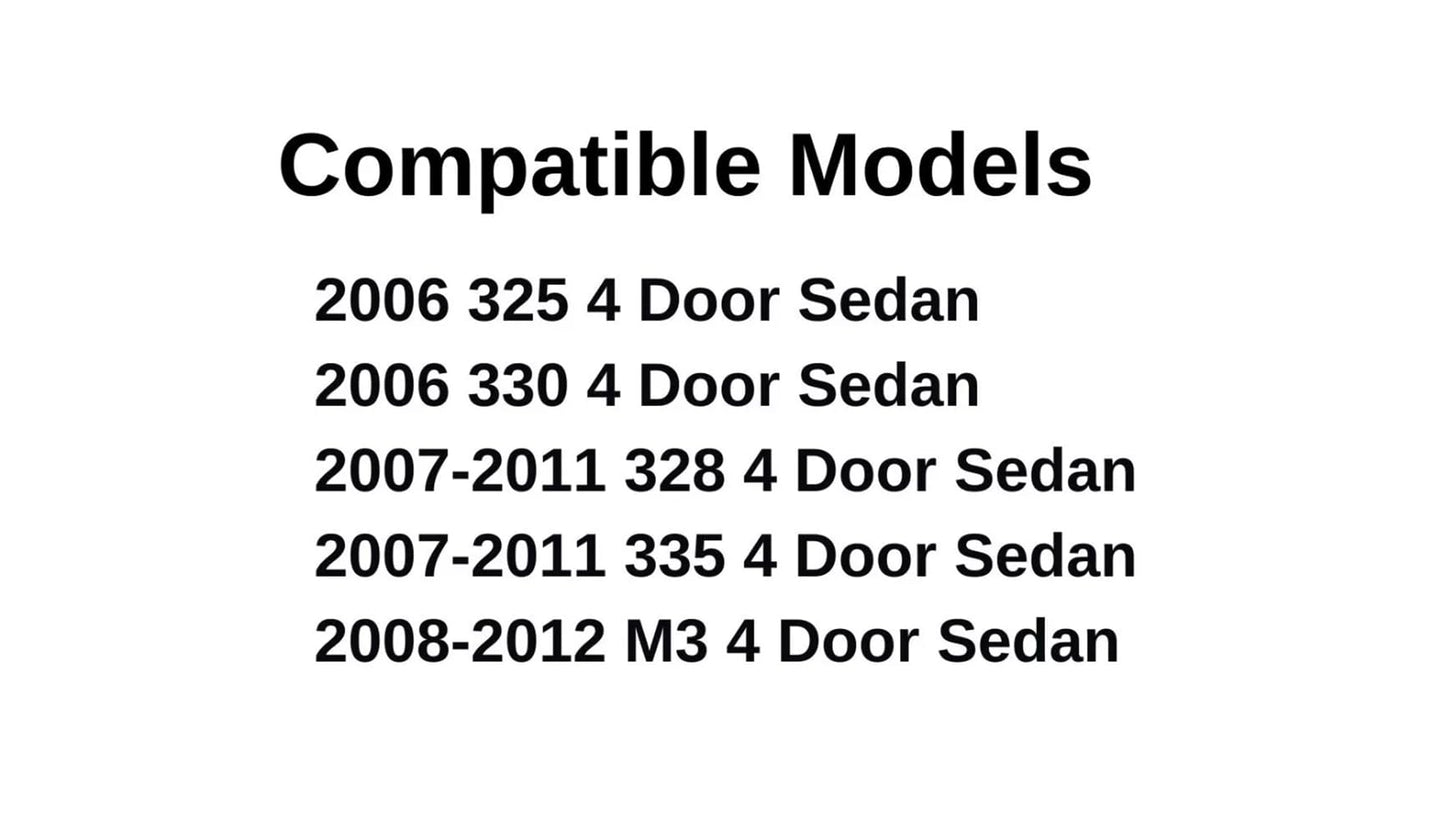 Passenger Right Side Rear Vent Window Vent Glass Compatible with BMW 325i 325xi 330i 330xi 2006 /328i 328xi 335i 335xi 335d 2007-2011 / M3 4 Door Sedan 2008-2012 Models