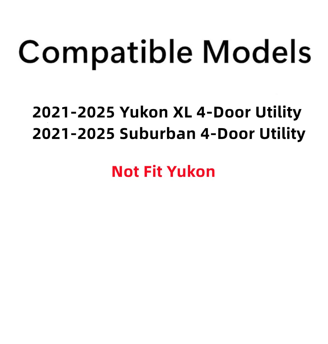 Tempered Passenger Right Side Rear Door Window Door Glass Compatible with Chevrolet Suburban / GMC Yukon XL 2021-2025 Models (Not For Yukon)