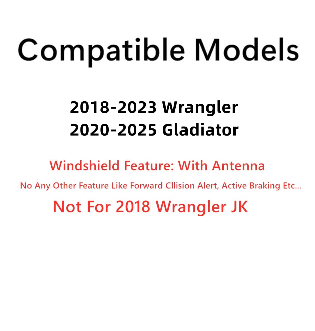 Laminated Front Windshield Window Glass Compatible with Jeep Wrangler 2018-2023 / Gladiator 2020-2025 Models