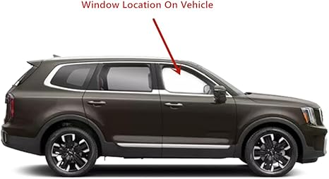 Tempered Passenger Right Side Front Door Window Door Glass Compatible with Kia Telluride 2020-2025 Models