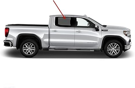 Passenger Right Side Rear Door Window Door Glass Compatible with GMC Sierra/Chevrolet Silverado 1500 4-Door Crew Cab 2019-2025 Models