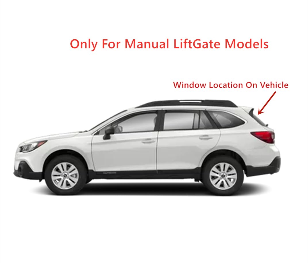 Manual Liftgate Style Heated Tempered Rear Back Window Back Glass Compatible with Subaru Outback 2015-2019 Models
