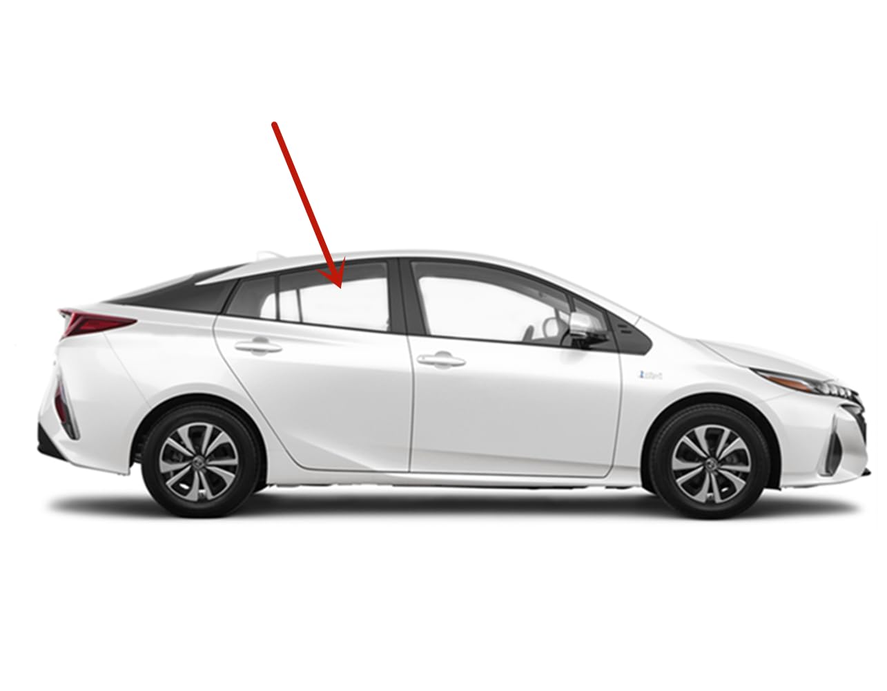 Passenger Right Side Rear Door Window Door Glass Compatible with Toyota Prius / Prius Prime 2016-2022 Models