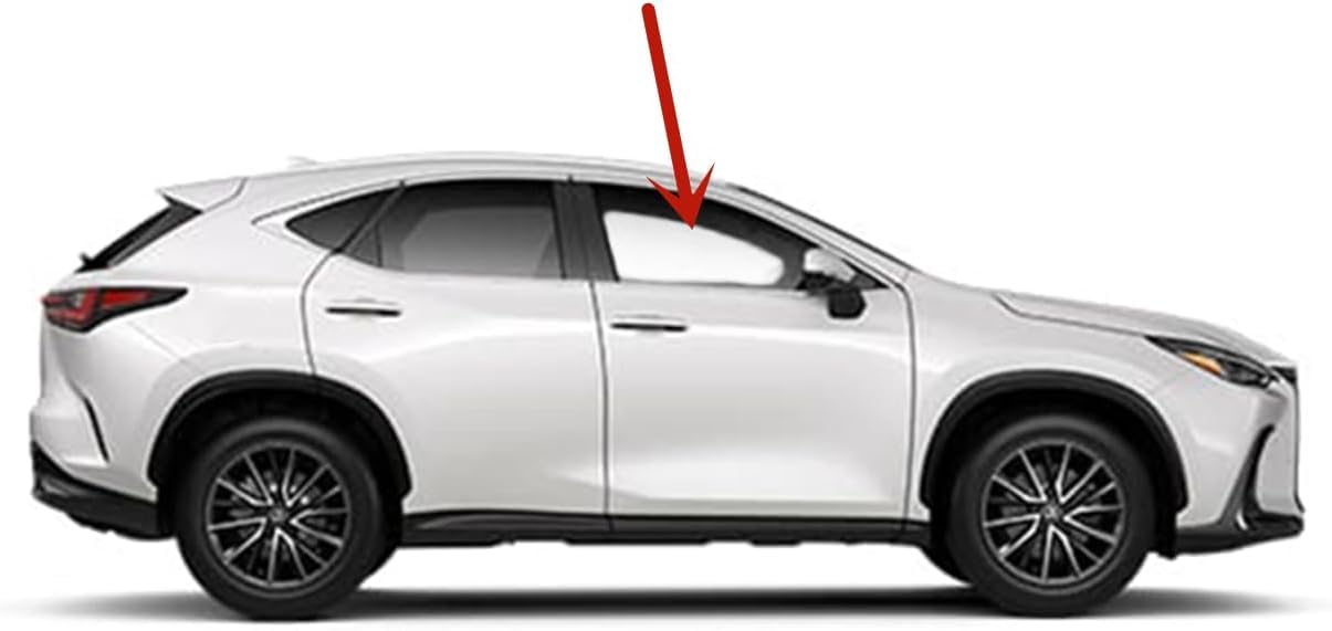 Tempered Passenger Right Side Front Door Window Door Glass Compatible with Lexus NX250 NX350 NX350h NX450h+ 2022-2025 Models