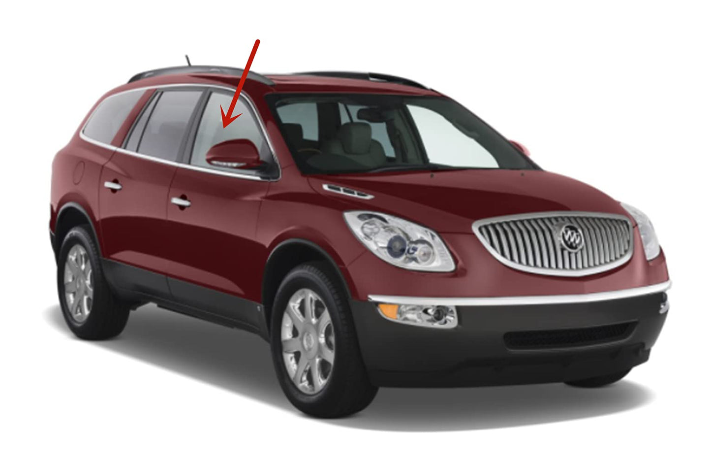 Laminated Passenger Right Side Front Door Window Door Glass Compatible with Buick Enclave 2008-2017 Models