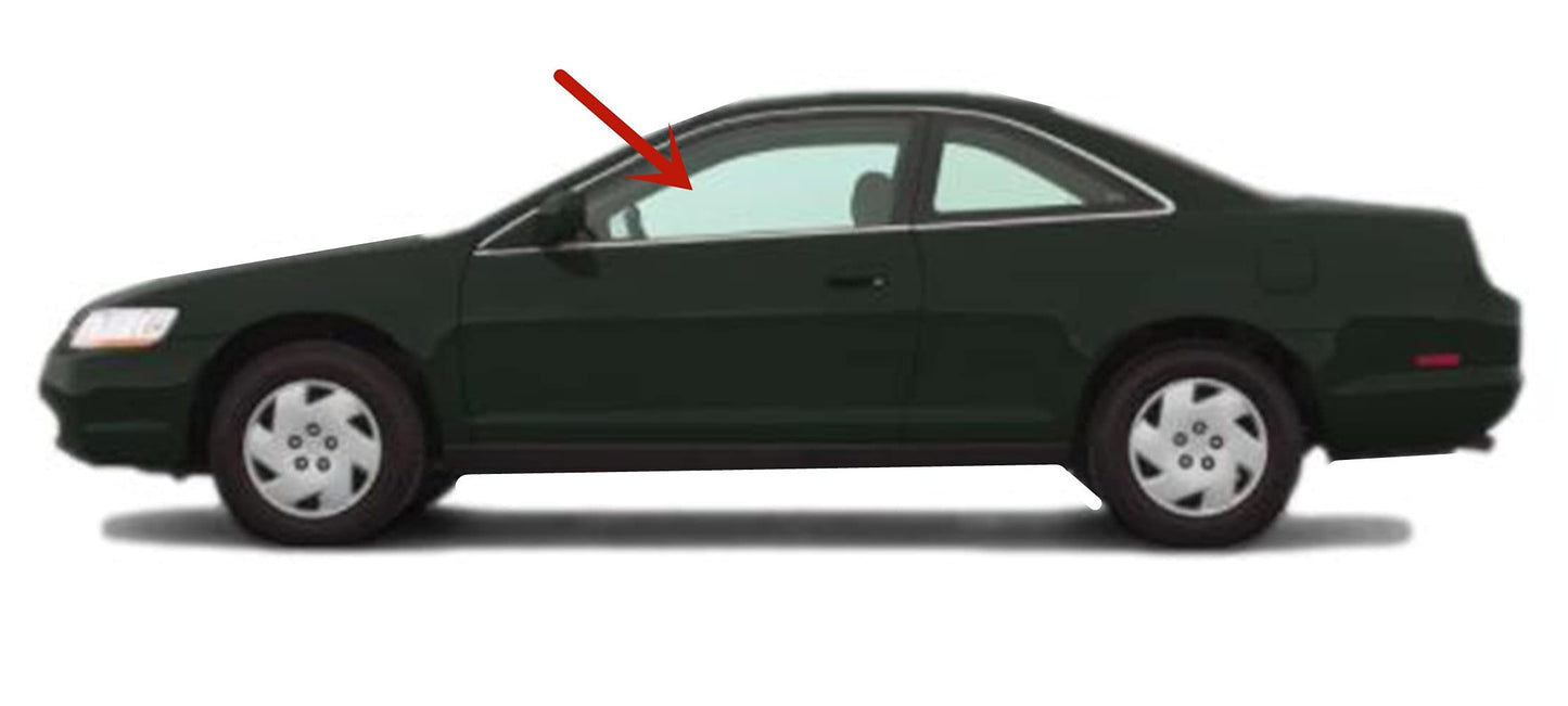 Driver Left Side Door Window Door Glass Compatible with Honda Accord 2 Door Coupe 1998-2002 Models