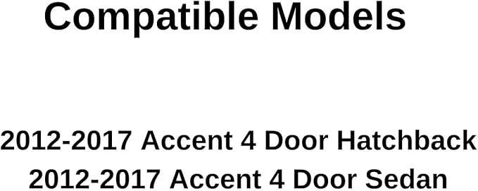 Passenger Right Side Front Door Window Door Glass Compatible with Hyundai Accent 2012-2017 Models