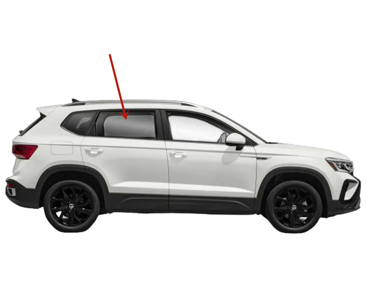 Tempered Passenger Right Side Rear Door Window Door Glass Compatible with Volkswagen Taos 2022-2025 Models