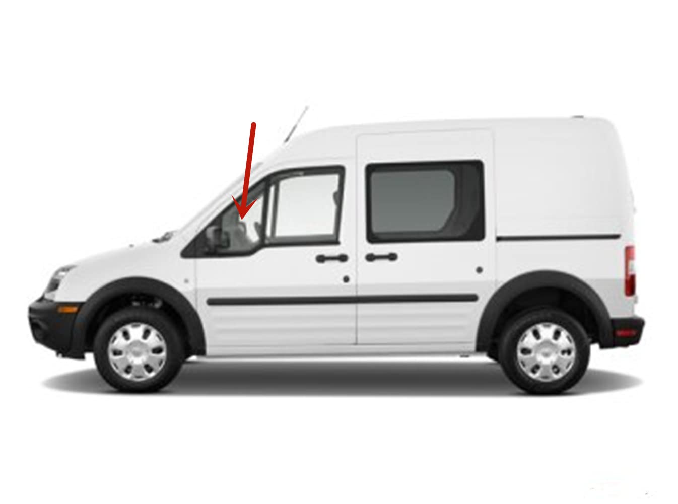 OEM Driver Left Front Vent Window Vent Glass Compatible with Ford Transit Connect Van 2010-2013 Models