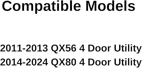 Heated Back Tailgate Window Back Glass Compatible with Infiniti QX56 2011-2013 / QX80 2014-2024 Models