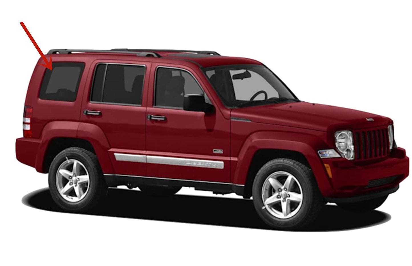 Passenger Right Side Quarter Window Quarter Glass Compatible with Jeep Liberty 2008-2012 Models