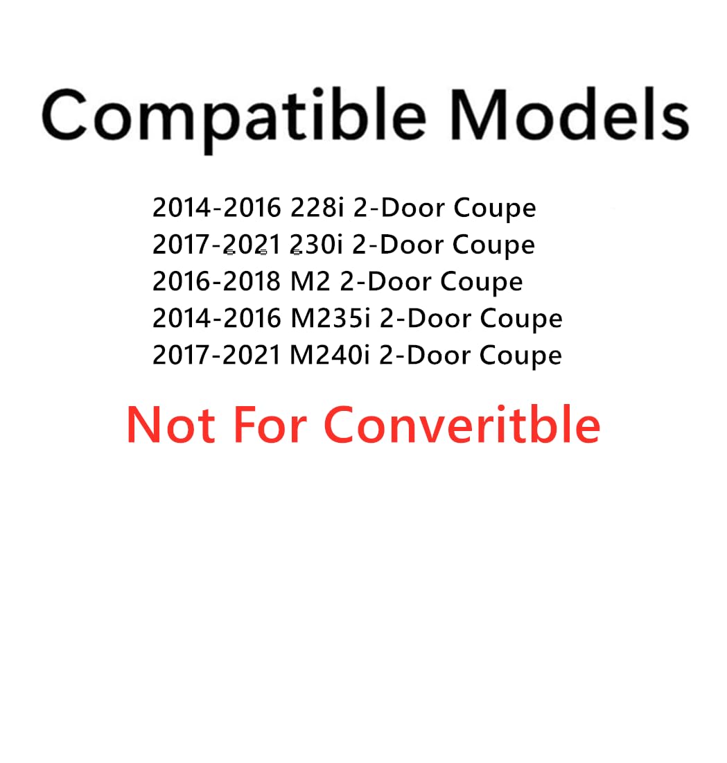 Tempered Driver Left Side Door Window Door Glass Compatible with BMW 228i 230i M2 M235i M240i 2-Door Coupe 2014-2021 Models