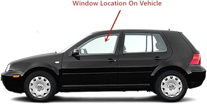 Driver Left Side Front Door Window Door Glass Compatible with Volkswagen Golf 2000-2006 & Golf (New) 1999 4-Door Hatchback