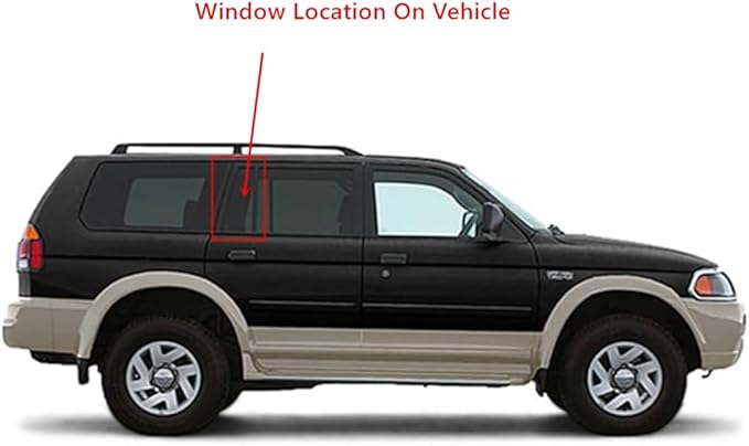 Passenger Right Side Rear Vent Glass Vent Window Compatible with Mitsubishi Montero 2001-2006 Models