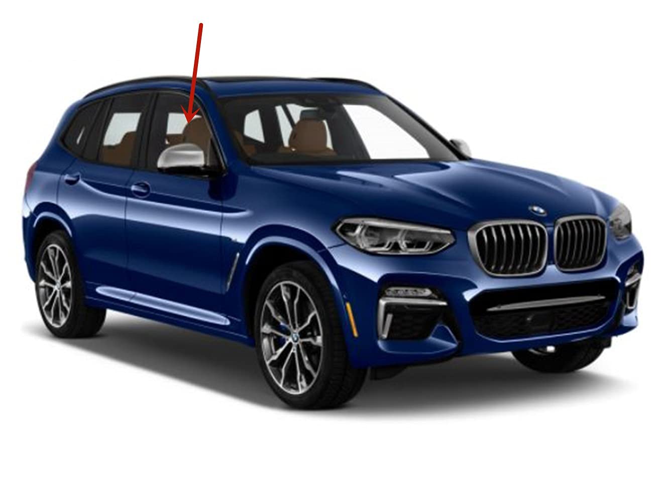 Tempered Passenger Right Side Front Door Window Door Glass Compatible with BMW X3 2018-2024 Models