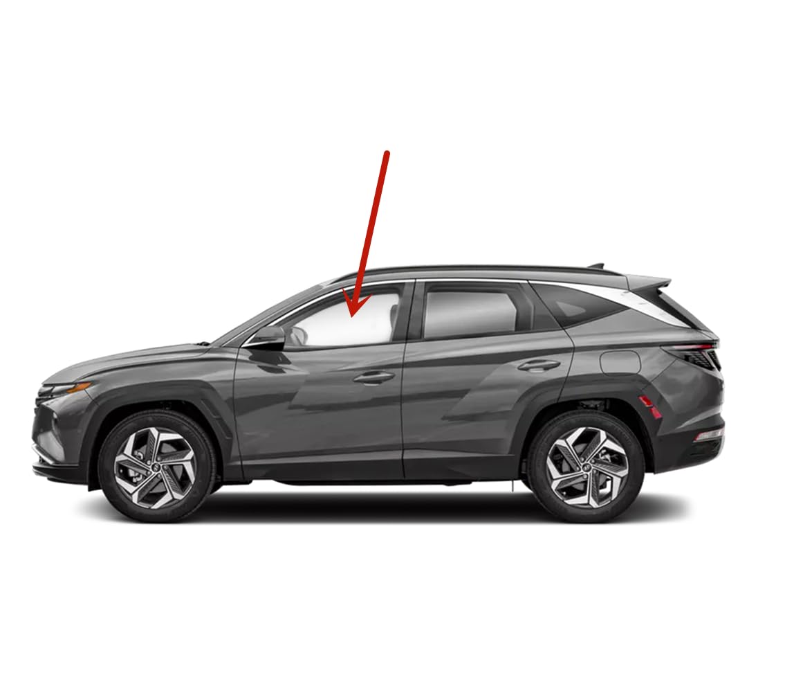 Tempered Driver Left Side Front Door Window Door Glass Compatible with Hyundai Santa Cruz 2022-2024 / Tucson 2022-2025 Models