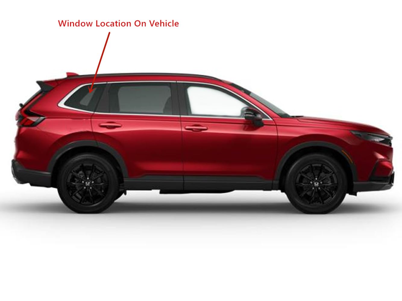 Chrome Moulding Factory Privacy Color Passenger Right Side Quarter Window Quarter Glass Compatible with Honda CR-V 2023-2025 Models