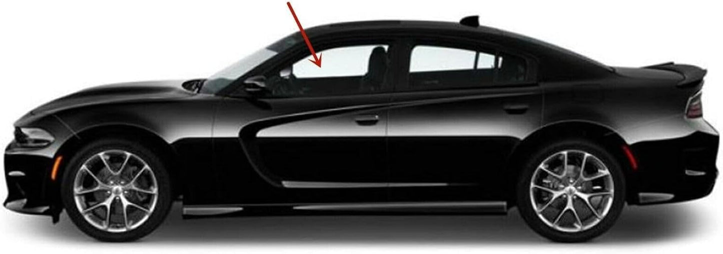 Tempered Driver Left Side Front Door Window Door Glass Compatible with Dodge Charger 2011-2023 Model