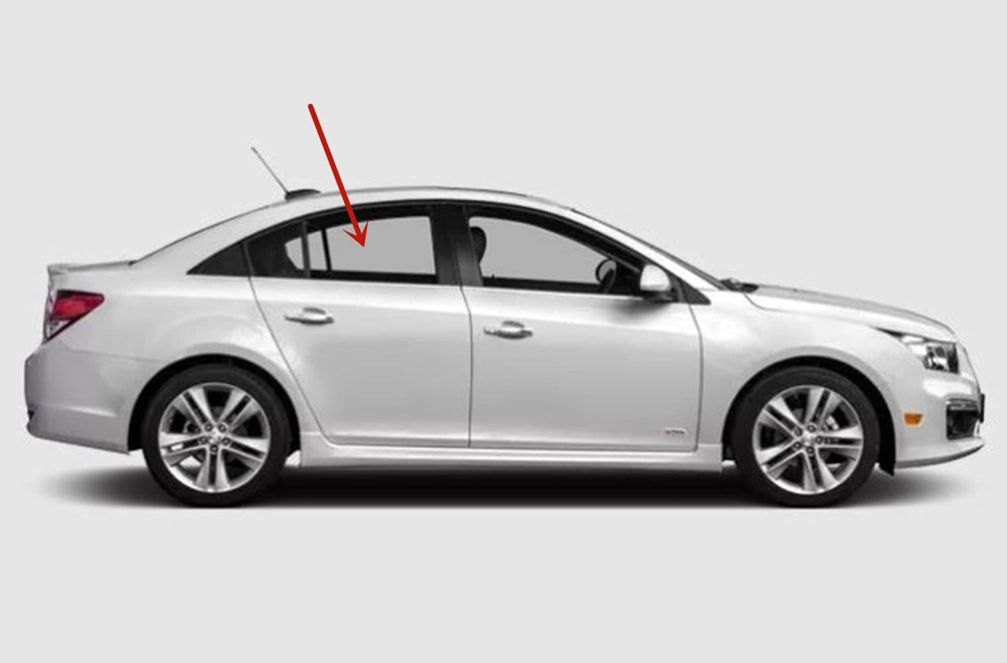 Passenger Right Side Rear Door Window Door Glass Compatible with Chevrolet Cruze 4 Door Sedan 2010-2015 Models/ Cruze Limited 4 Door Sedan 2016 Models