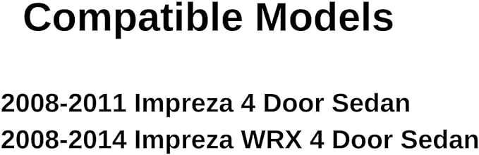 Heated Back Window Back Glass Compatible with Subaru Impreza 4 Door Sedan 2008-2011 Models / Impreza WRX 4 Door Sedan 2008-2014 Models