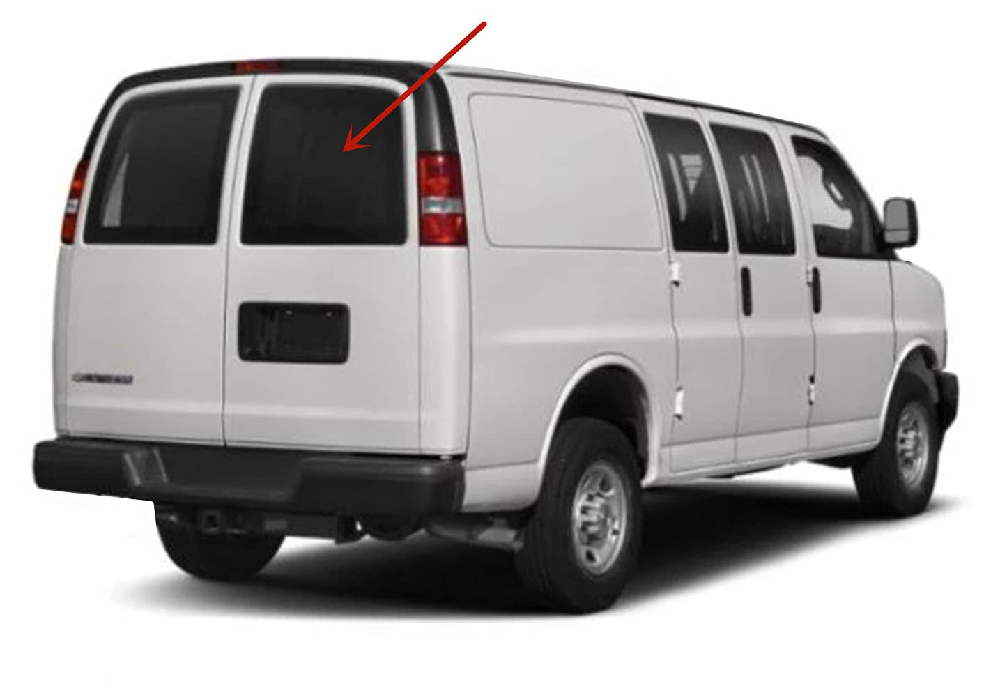 Complete Set Movable Back Window Back Glass Passenger Right Side Compatible with GMC Savana/Chevrolet Express Van 1996-2025 Models