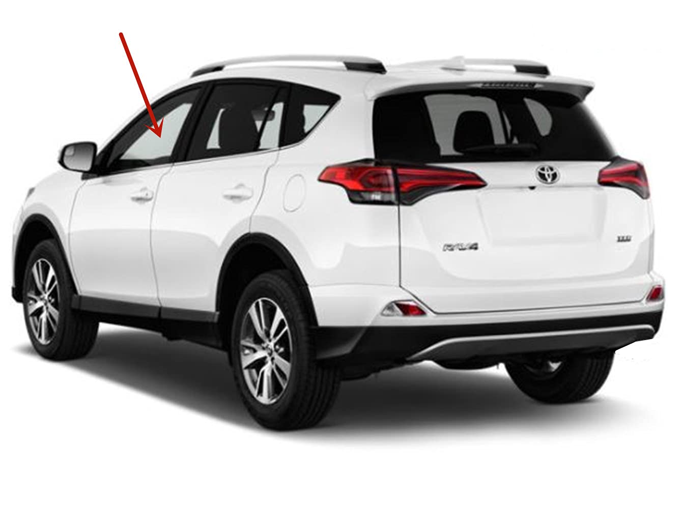 Driver Left Side Front Door Window Door Glass Compatible with Toyota RAV4 2013-2018 Models