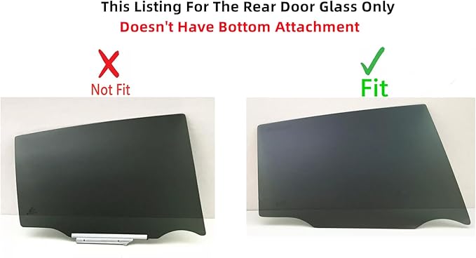 Passenger Right Side Rear Door Window Door Glass Compatible with Toyota RAV4 2013-2018 Models