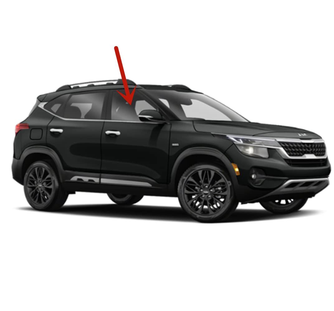Passenger Right Side Front Door Window Door Glass Compatible with Kia Seltos 2021-2025 Models