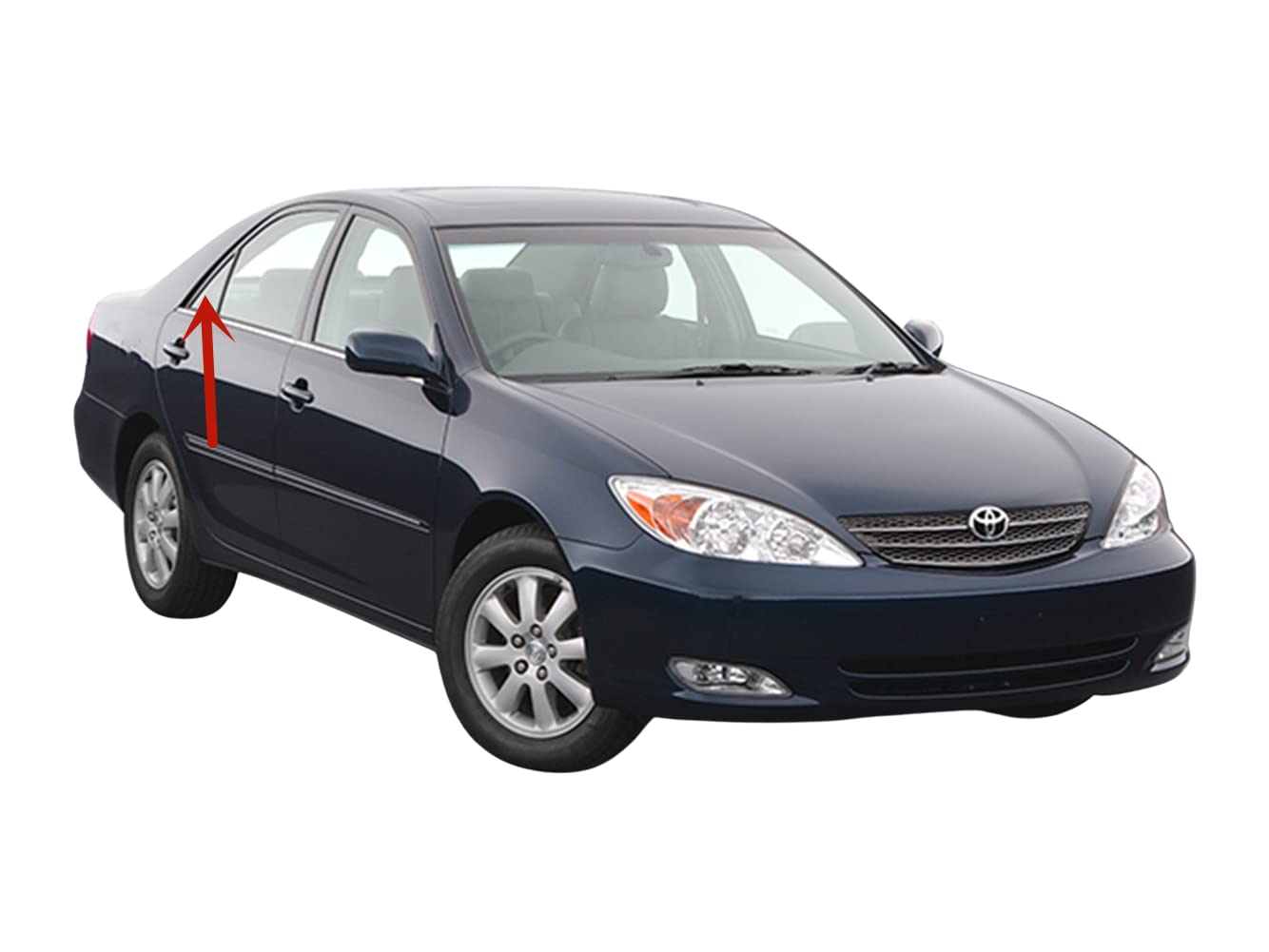 Passenger Right Side Rear Vent Glass Vent Window Compatible with Toyota Camry 4 Door Sedan 2002-2006 Models