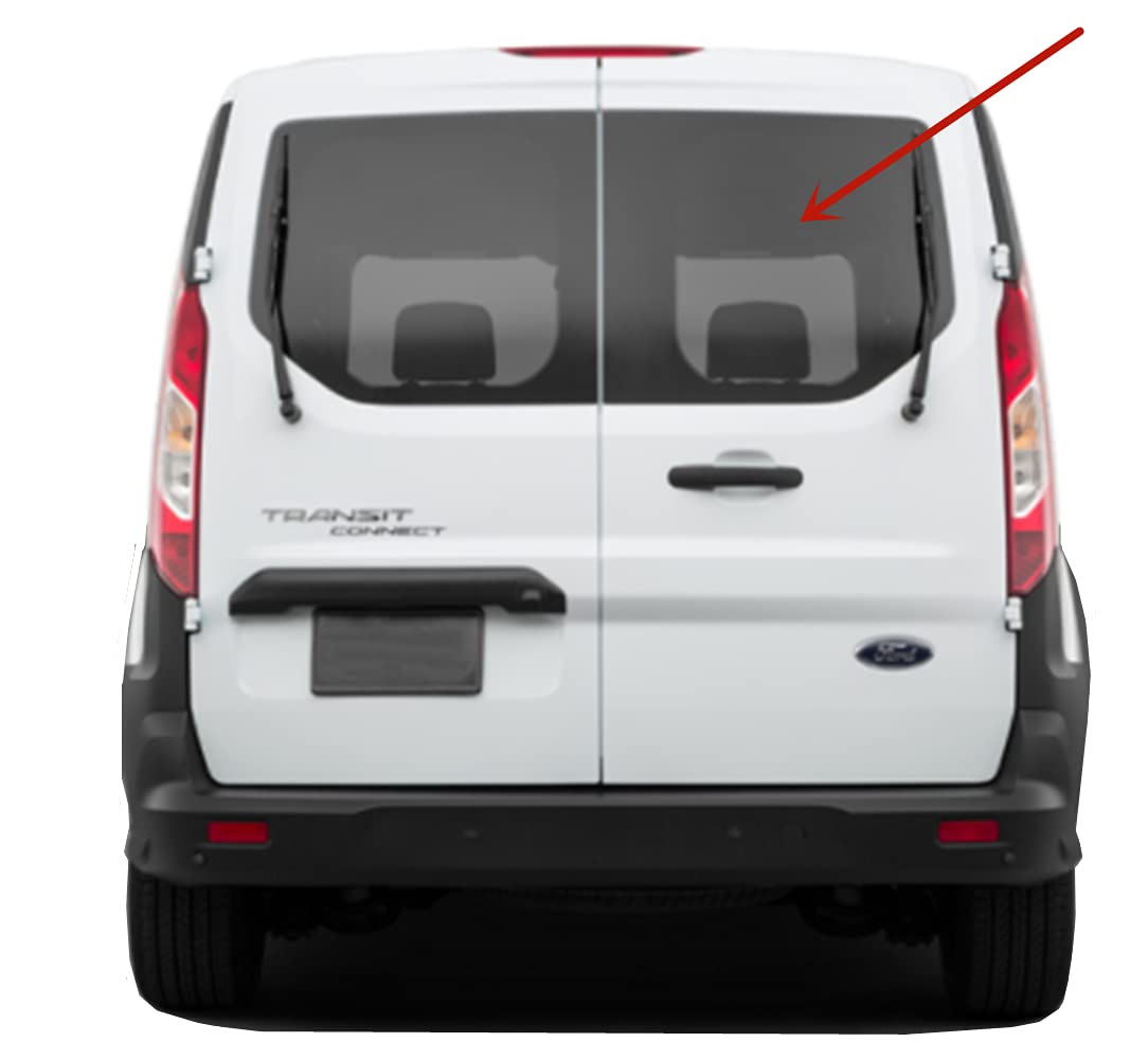 Back Window Back Glass Passenger Right Side Compatible with Ford Transit Connect 2014-2023 Models