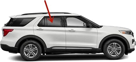 Passenger Right Side Rear Door Window Door Glass Compatible with Ford Explorer 2020-2025 Models